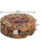 28 Inch Round Outdoor Propane Gas Fire Pit 40000 BTU with Lava Rocks Adjustable Flame Stone Finish for Patio Backyard Garden